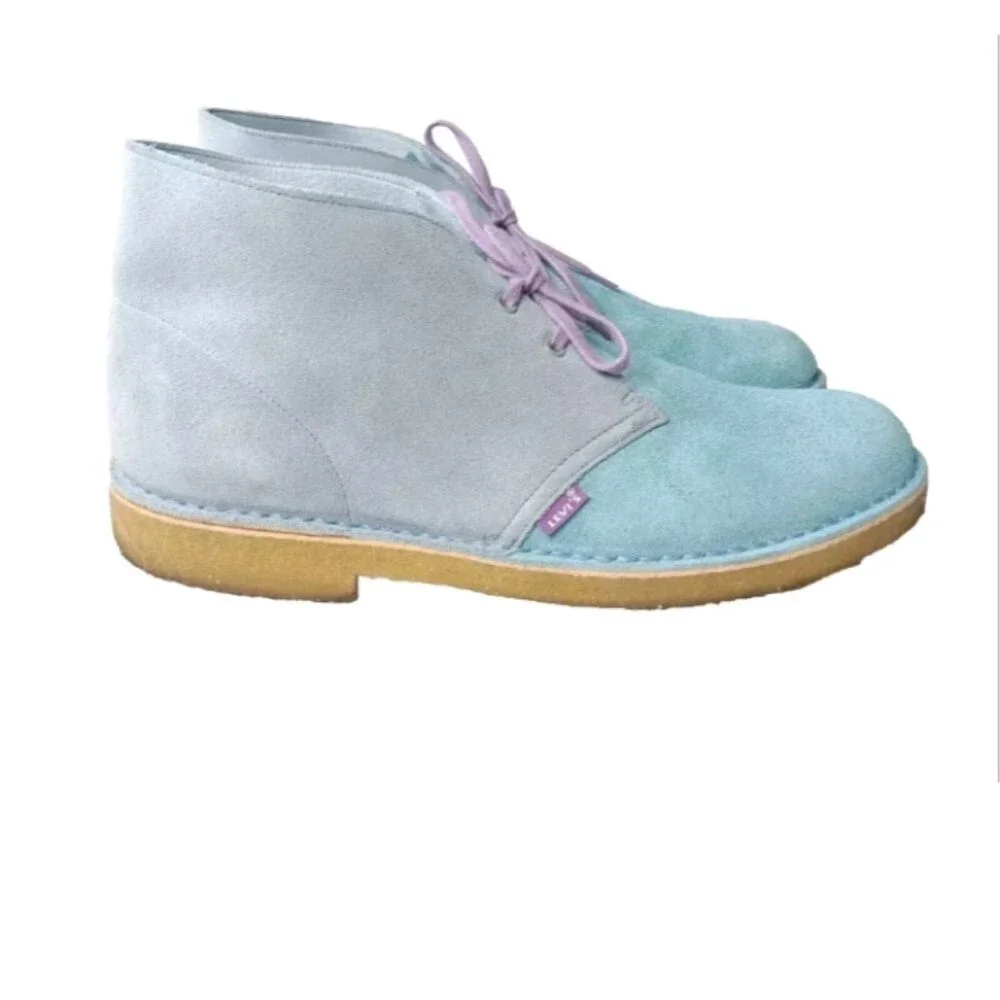 Levi’s Vintage X Clarks Originals Men's Leather Desert Boots Blue Size 11 M